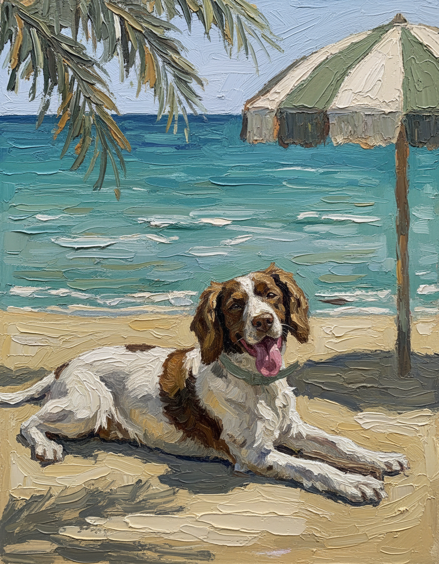 Beach Escape Oil Painting poster