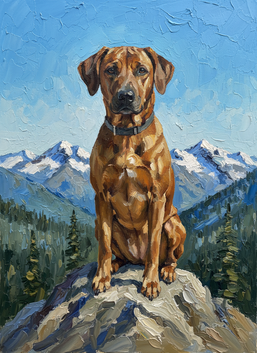 Mountain Adventure Oil Painting poster